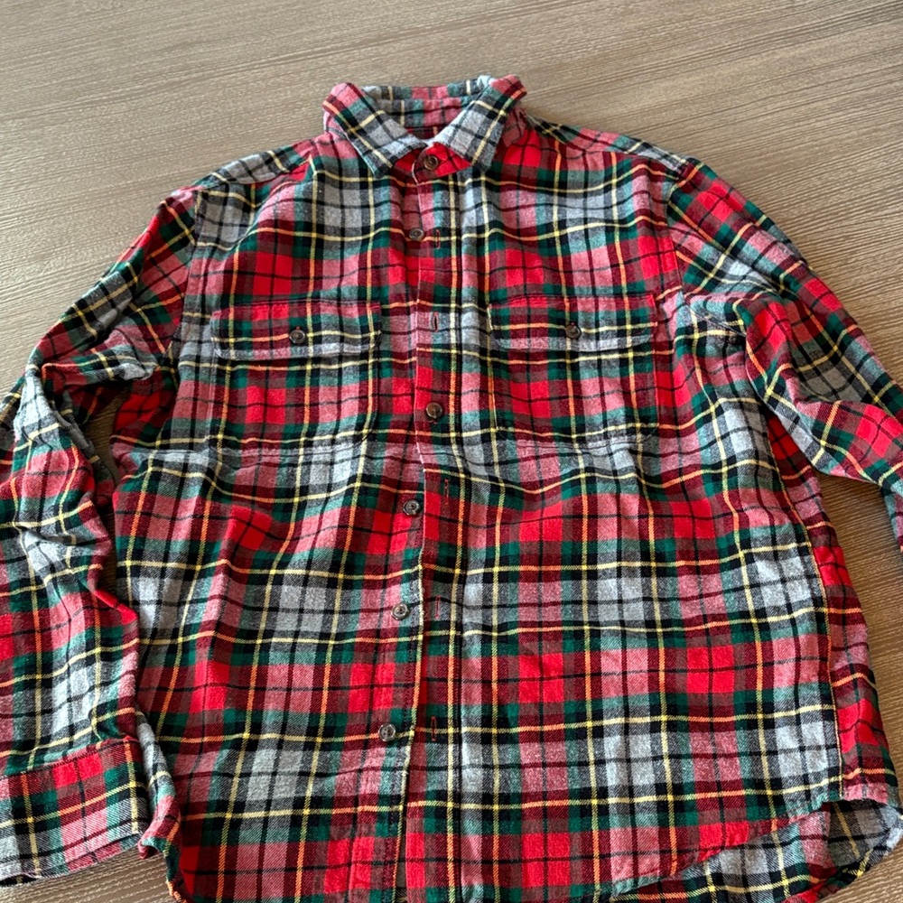 Old Navy Red and Green Plaid Casual Shirt